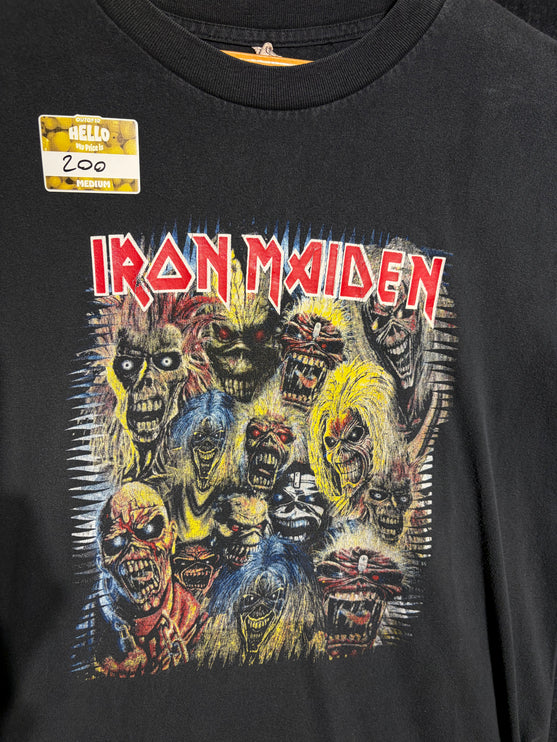 Iron Maiden Graphic Print Short Sleeve Cotton T-Shirt