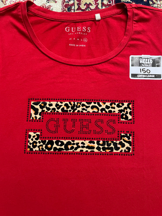 Guess leopard print tee