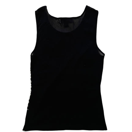 Black butterfly beaded top