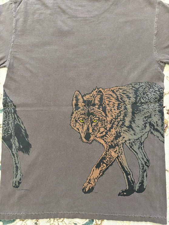 All over print wolf tee