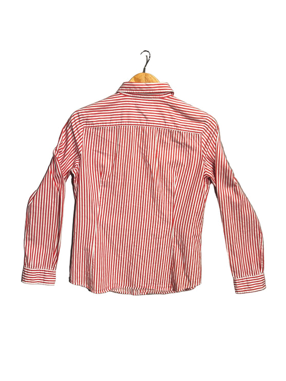 Lacoste red and white vintage shirt