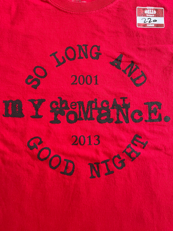 My chemical romance so long and good night tee