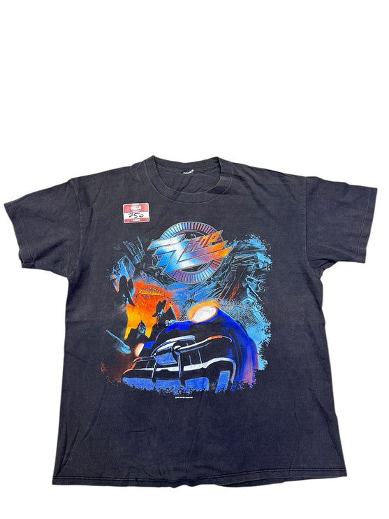 1990 zz top recycler world tour tee