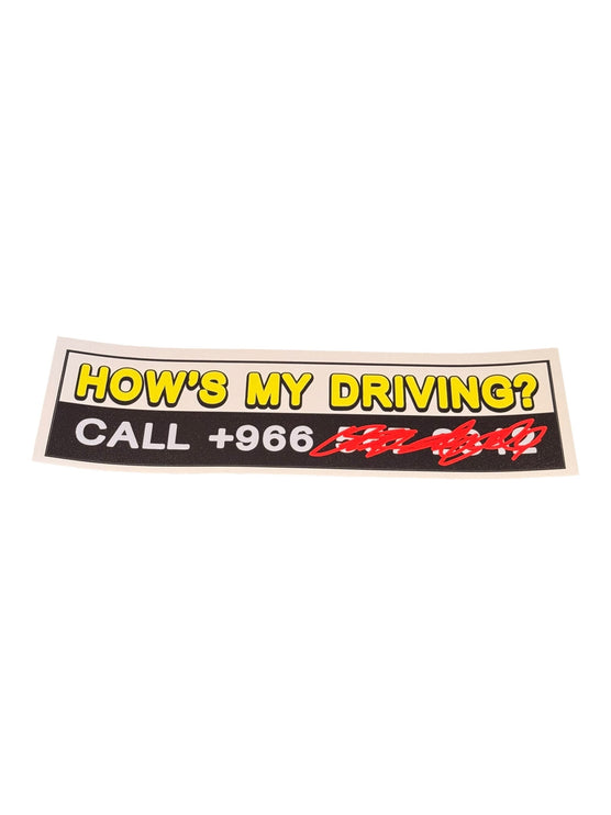 How's My Driving bumper sticker