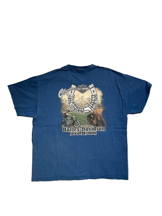 Harley-davidson ride hard live free jackson, wyoming. Tee