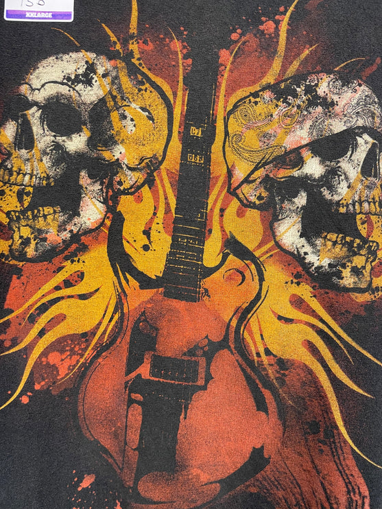 Guitar and skulls tee