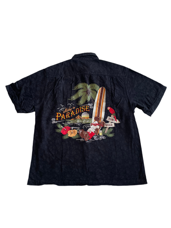 Mickey in paradise button-up shirt