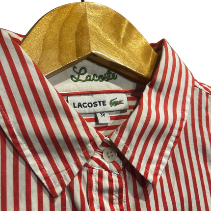 Lacoste red and white vintage shirt