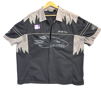 Harly division Screamin’ eagle racing button up shirt