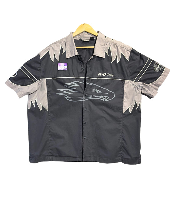 Harly division Screamin’ eagle racing button up shirt