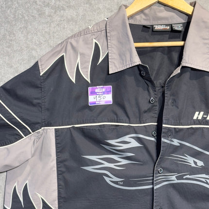 Harly division Screamin’ eagle racing button up shirt