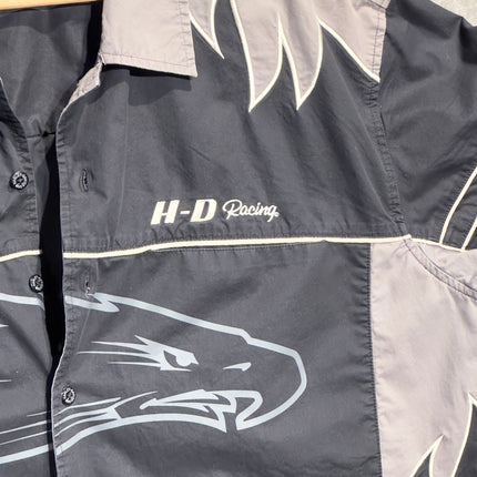 Harly division Screamin’ eagle racing button up shirt
