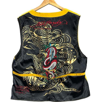 Ed Hardy Yellow Suede Vest