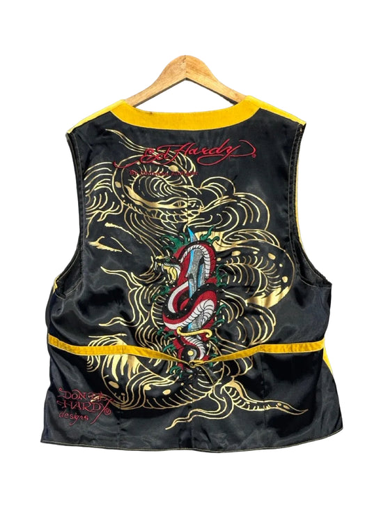 Ed Hardy Yellow Suede Vest