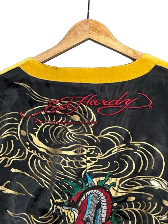 Ed Hardy Yellow Suede Vest