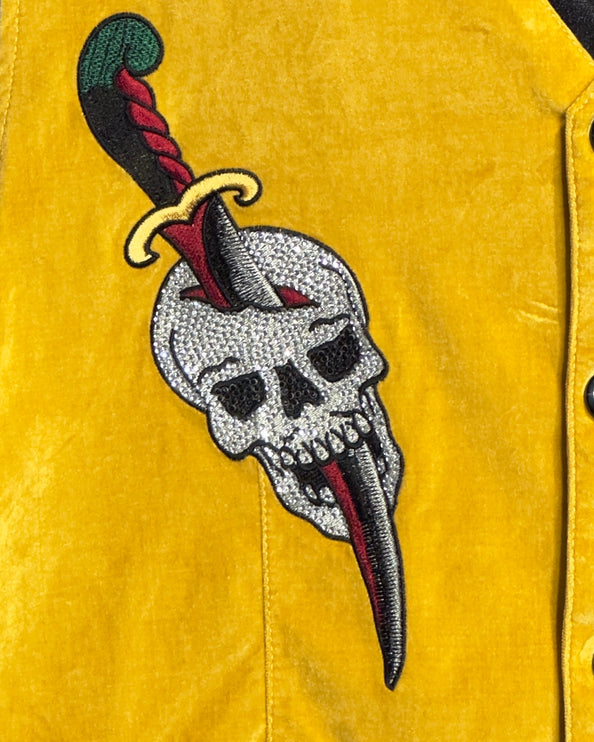 Ed Hardy Yellow Suede Vest