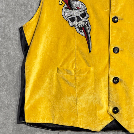 Ed Hardy Yellow Suede Vest