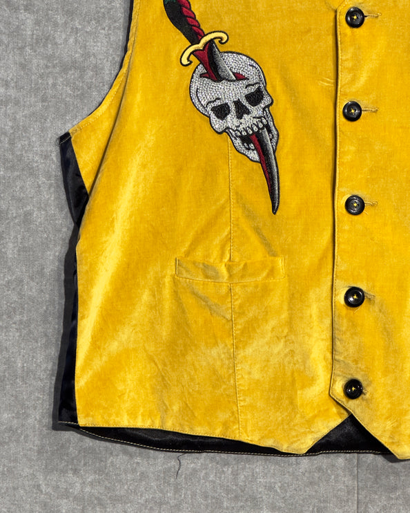Ed Hardy Yellow Suede Vest