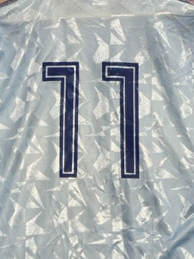 Vintage Umbro Football Jersey Construcciones J.O.E.N.F.E Sponsor #11