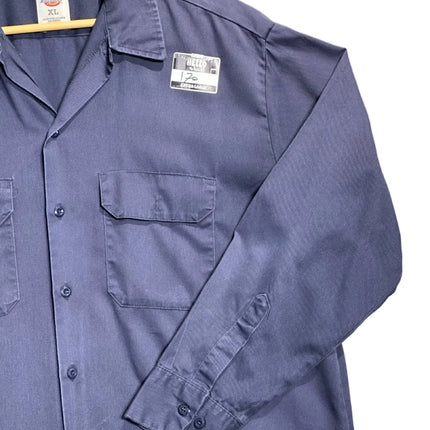 Navy Blue Dickies Long Sleeve Work Shirt