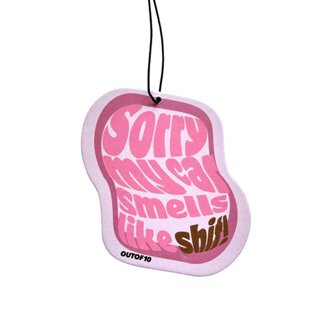 Outof10 Sorry my car smells like sh*t air freshener - Pink Strawberry