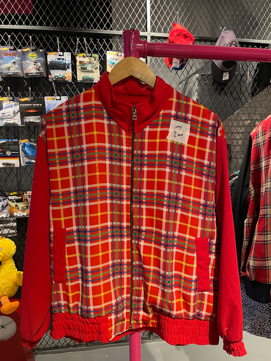 Red korean gingham jacket