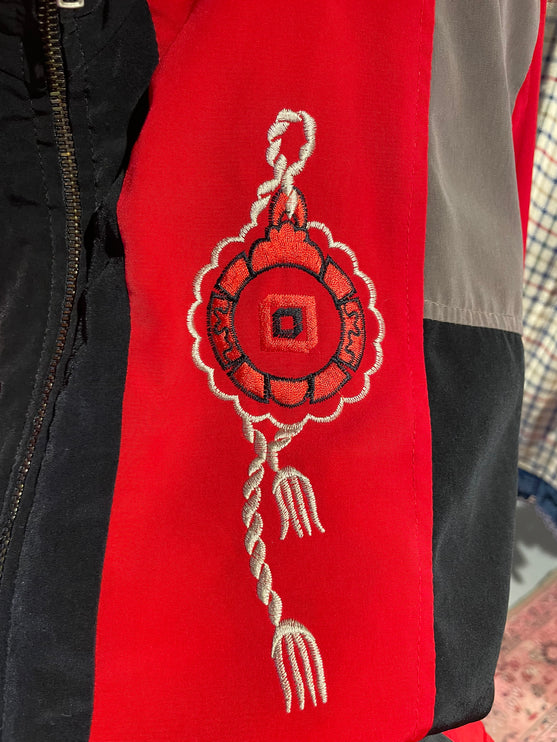 Red korean embroidered jacket