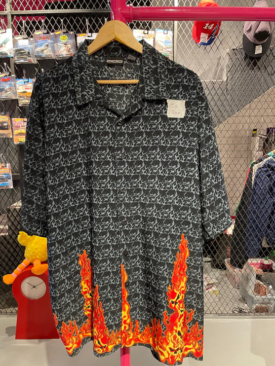 Flaming Skull bowling short