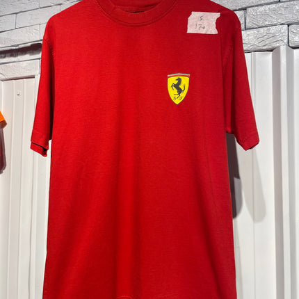 red ferrari logo tee