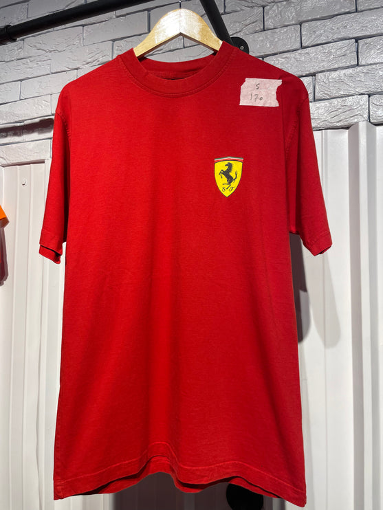 red ferrari logo tee