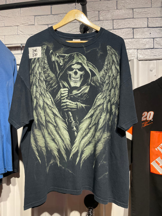 grim reaper all over print tee