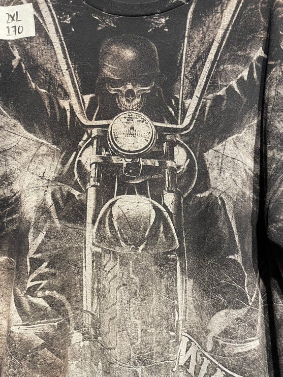 motorcycle grim reaper AOP tee