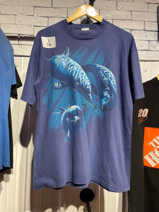 blue dolphins tee