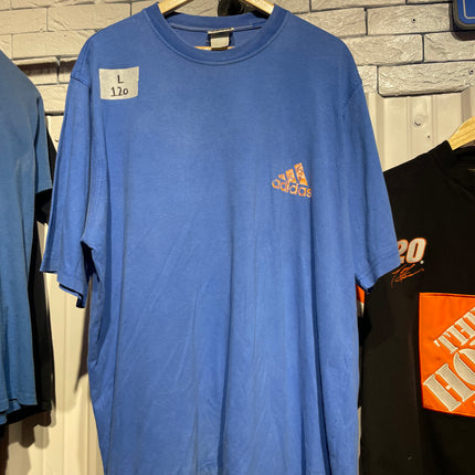 blue Adidas tee