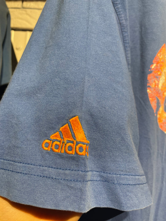 blue Adidas tee