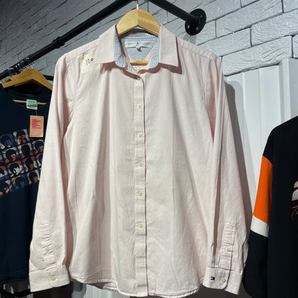 Tommy Hilfiger golf blush colored button-up shirt