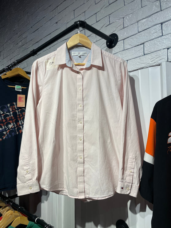 Tommy Hilfiger golf blush colored button-up shirt