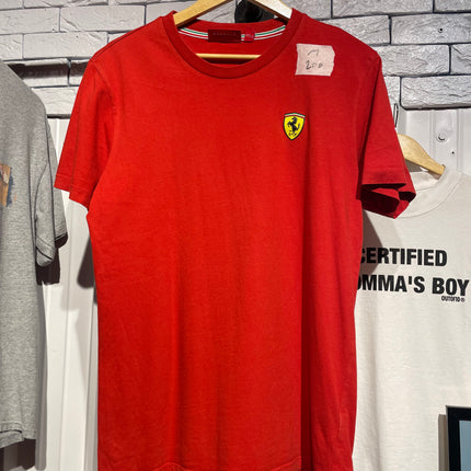 red Ferrari logo tee