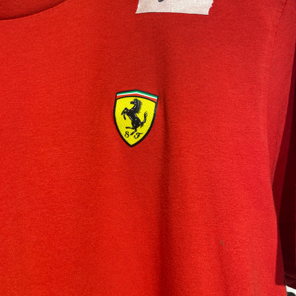 red Ferrari logo tee