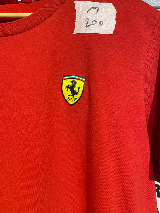 red Ferrari logo tee