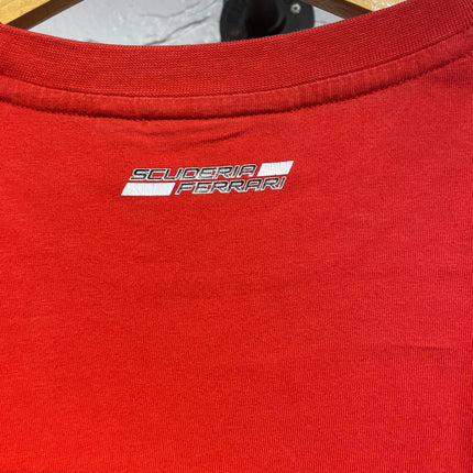 red Ferrari logo tee