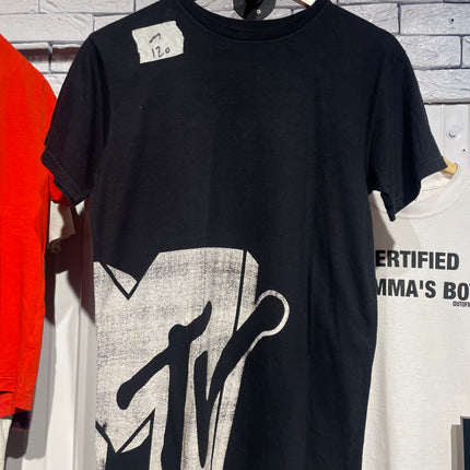 black MTV AOP tee