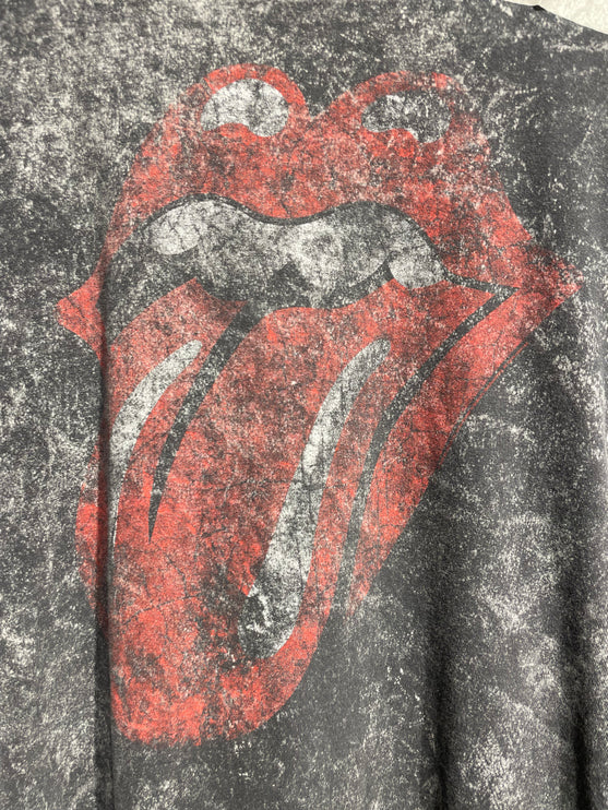 THE ROLLING STONES ACID WASH LOGO TEE