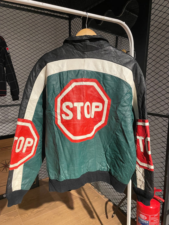 STOP SIGN LEATHER JACKET