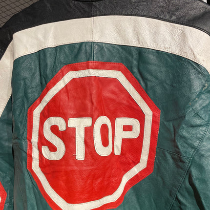 STOP SIGN LEATHER JACKET