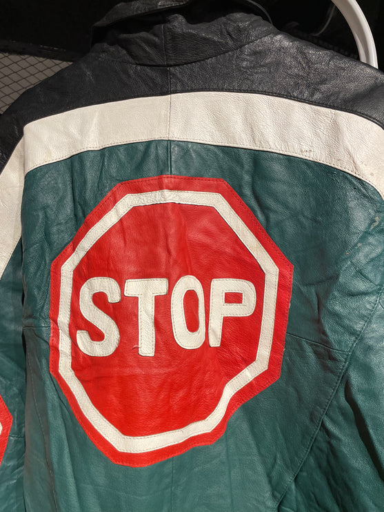 STOP SIGN LEATHER JACKET