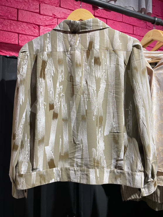 Women's Beige Button-up Blouse