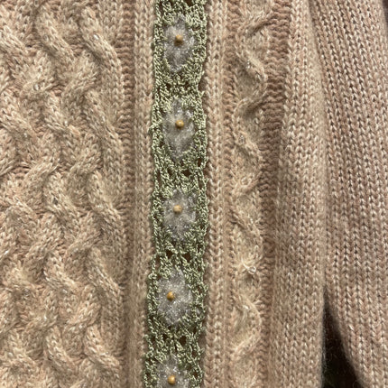 fuzzy daisy wool sweater