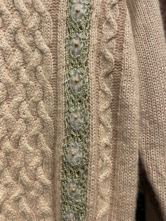 fuzzy daisy wool sweater