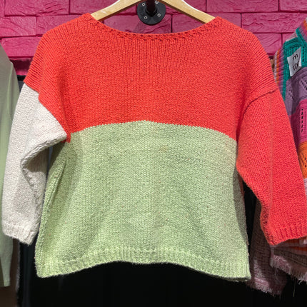 multi-colored sweater